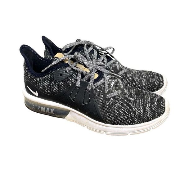 Nike Air Max Sequent 3 Running Shoes Sneakers Athletic Women Size 7.5 Gray Black - Picture 1 of 9